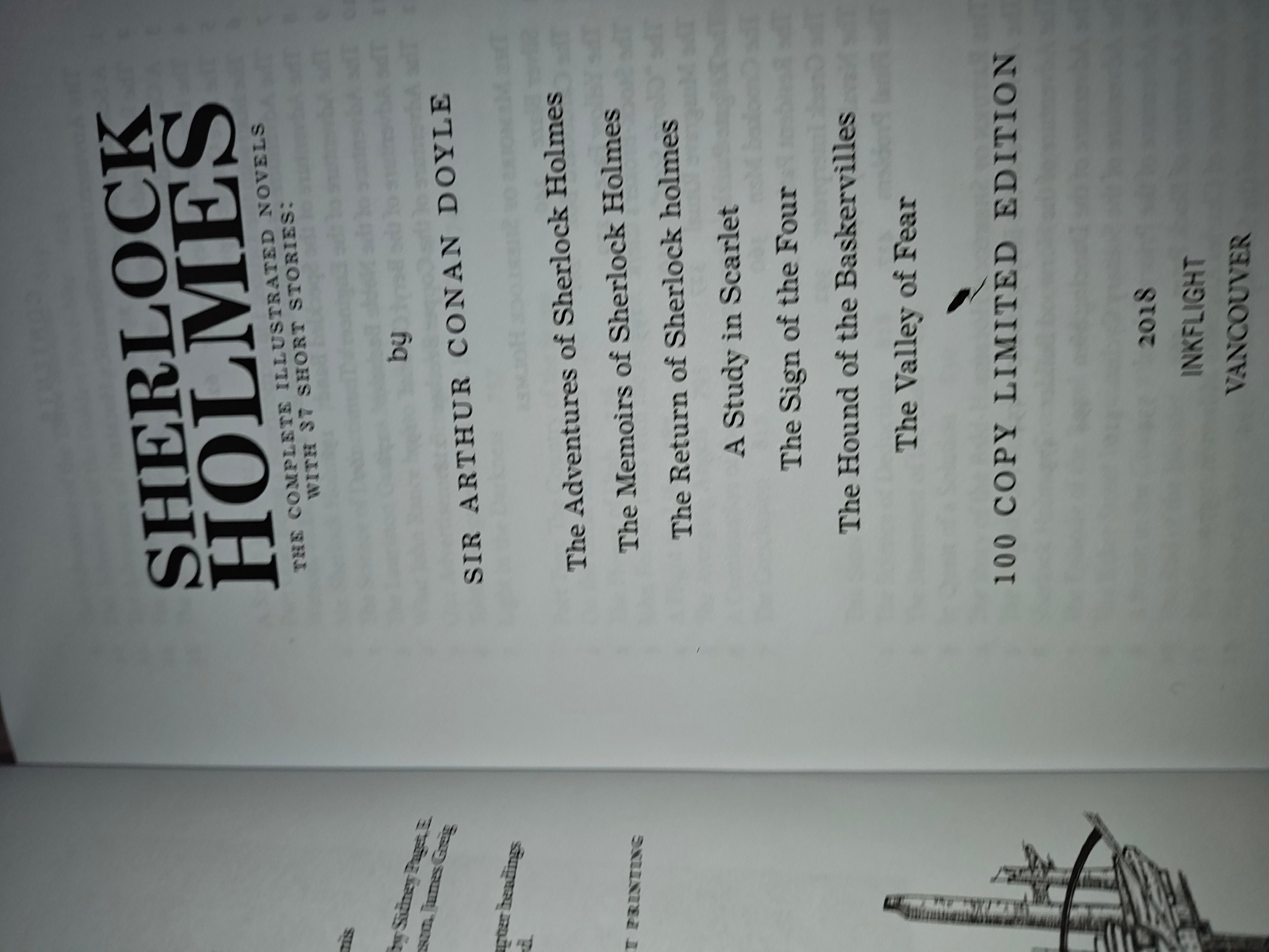 Inklight The complete illustrated Sherlock Holmes, 37 short stories and 4 novels